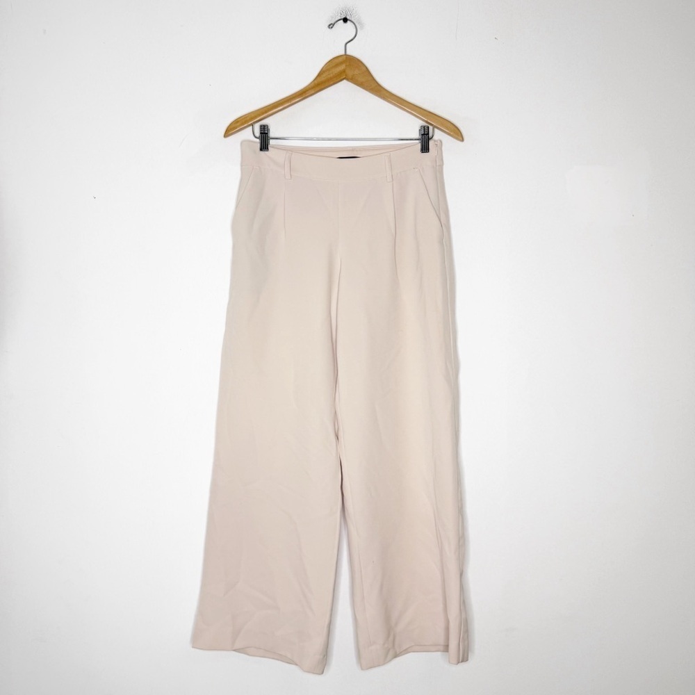 Express Wide Leg Trouser Pants Size 4 Short Pink Mid Rise Work Pants